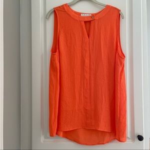 Chaus New York Orange Tank Top Size Large